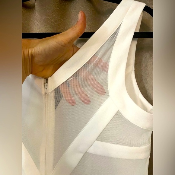 NWT Xtraordinary White Bodycon Mini Dress, Sheer Mesh Back, XL Juniors, 8 womens - Picture 7 of 16